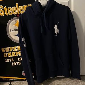 Polo Ralph Lauren hooded sweatshirt.